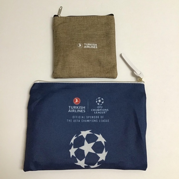 Manchester City Champions League Turkish Airlines Flight Amenity Bags Only EMPTY - Picture 1 of 5